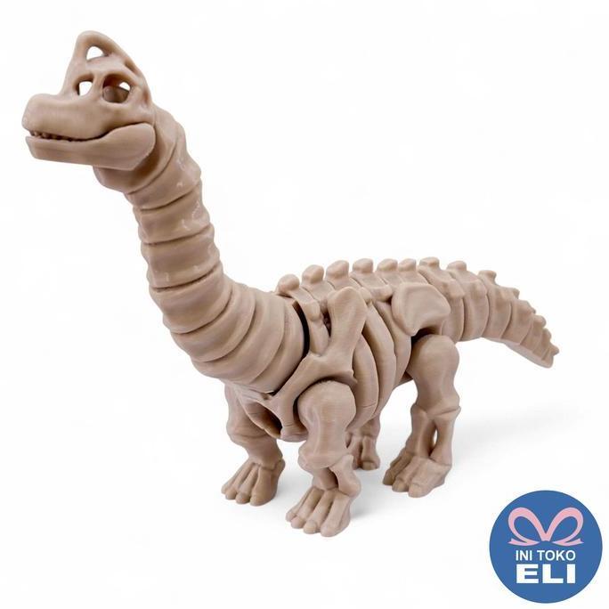 Korekushon- Mainan Anak Dino Dinosaurus T-Rex Triceratops Spinosaurus Fosil Reptil Artikulasi Realis