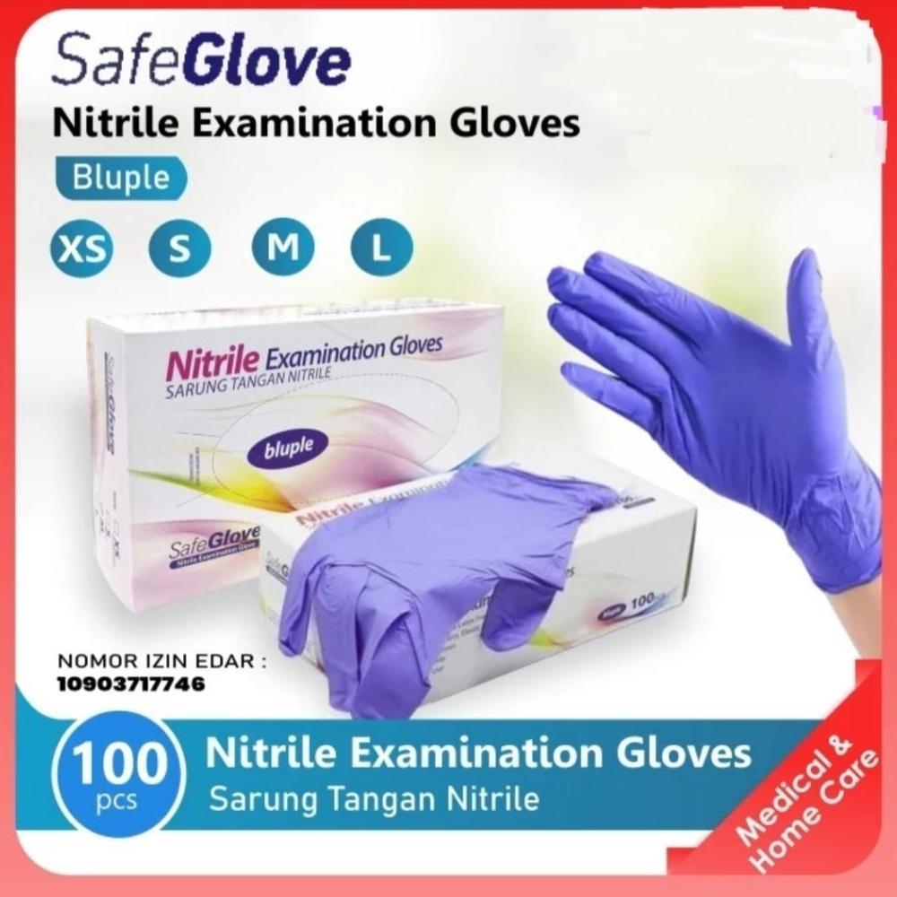 SAFEGLOVE Sarung Tangan Nitrile / Nitrile Examination Glove Safeglove