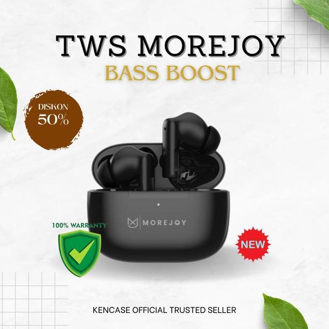 TWS MoreJoy Bass Boost Suara Bass Kuat Koneksi Nirkabel Terbaik