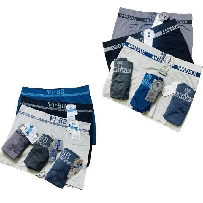 Veshje- Celana Dalam Pria Boxer Rajut Mr Dax-Vbb-Areston Dewasa Pendek Motif Belalai Gajah  Kolor Pr