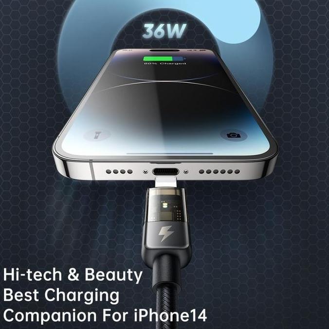 Kabel Iphone PD Type C To Lightning Auto Disconnect 36w Max