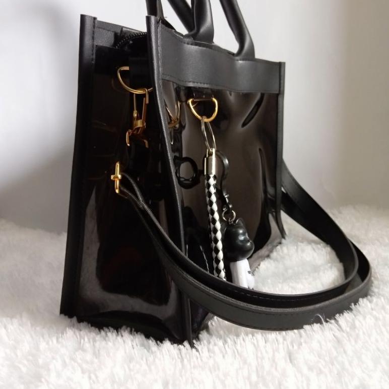 value pack tas handbag mika tebal warna hitam