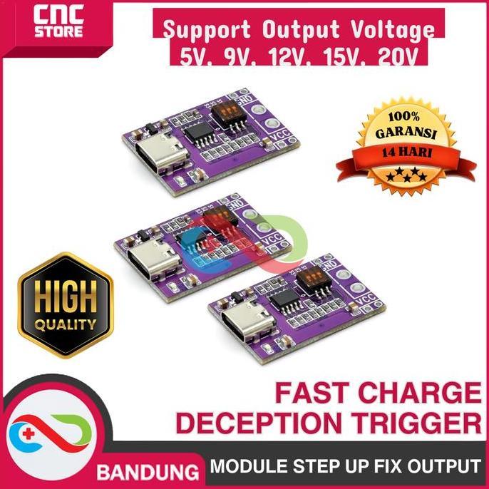 PD QC MODULE STEP UP FIX OUTPUT VOLTAGE 5V 9V 12V 15V 20V