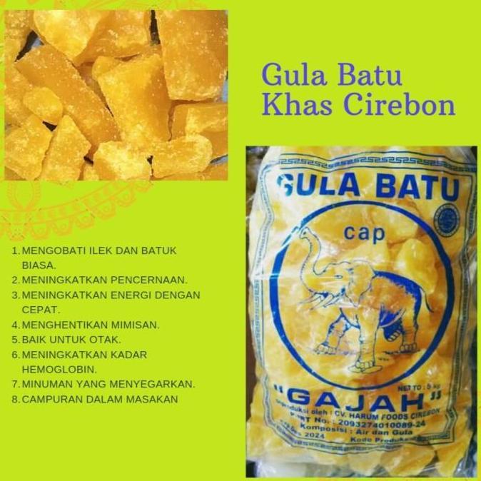 Gula Batu Khas Cirebon Cap Gajah Kemasan 1kg