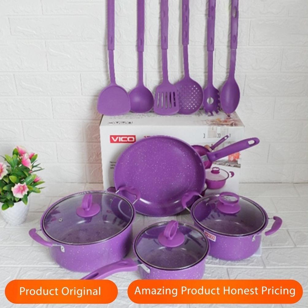 Termudah Panci Set 13 Tutup Kaca Serbaguna Panci Set Lengkap Stainless