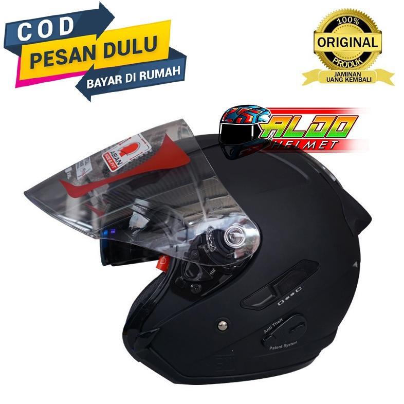 HELM KYT GALAXY FLAT R BLACK DOFF ORIGINAL / KYT GALAXY 2 VISOR TERMURAH / HELM KYT DOUBLE VISOR SNI