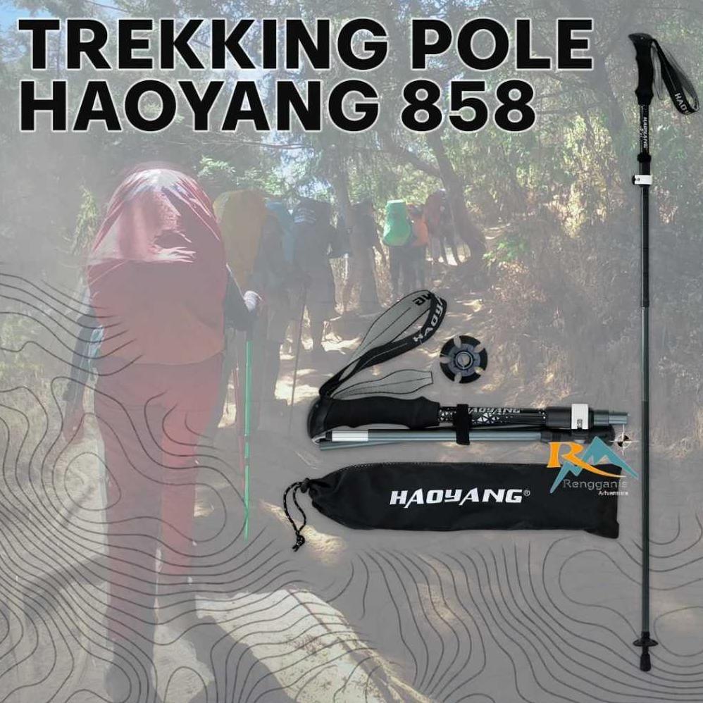 TREKKING POLE HAOYANG 858 PANJANG 125 CM/TONGKAT HIKING RINGAN DAN KUAT/TREKING POLE PENDAKI GUNUNG