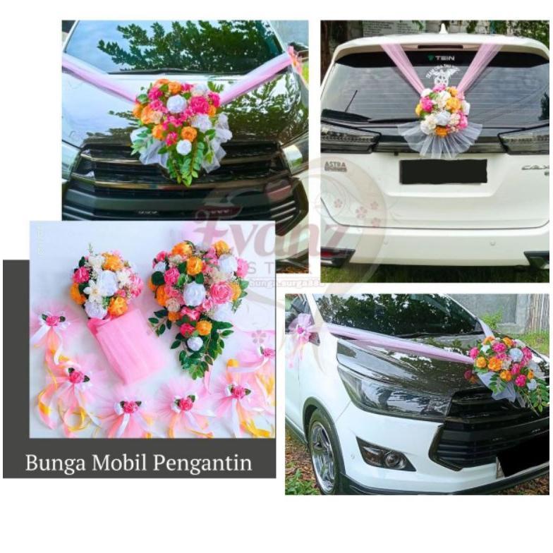 Hiasan MEWAH Bunga Mobil Pengantin || wedding flower || buket bunga mobil || hiasan bunga mobil depa