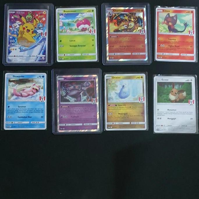 Terlaris Kartu Pokemon Kfc Fullset Complete Set (8 Lembar) Pikachu Charizard