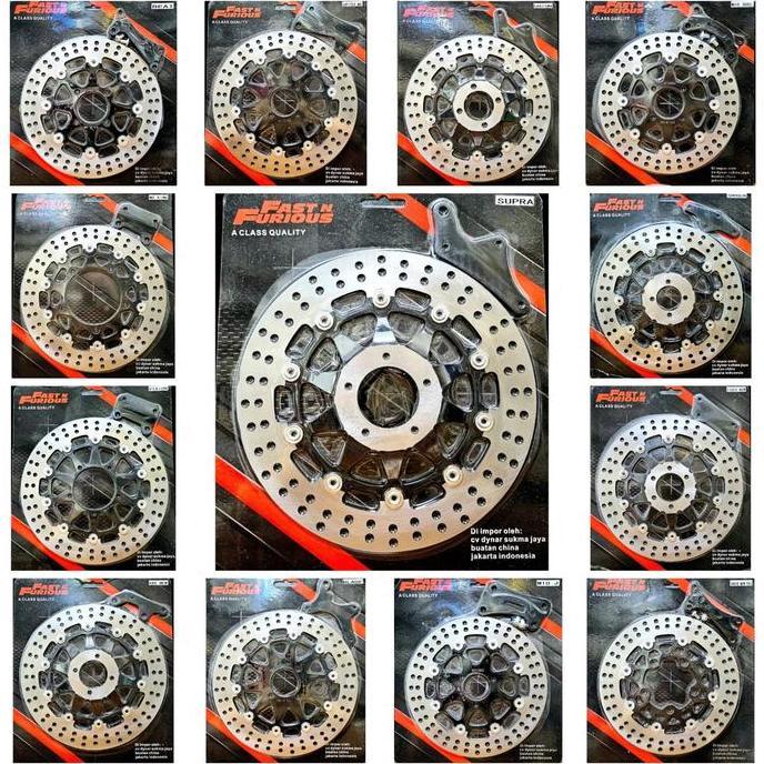 TERBARU - Piringan cakram lebar disc brake jumbo depan 300mm 260mm plus breket fast n furious