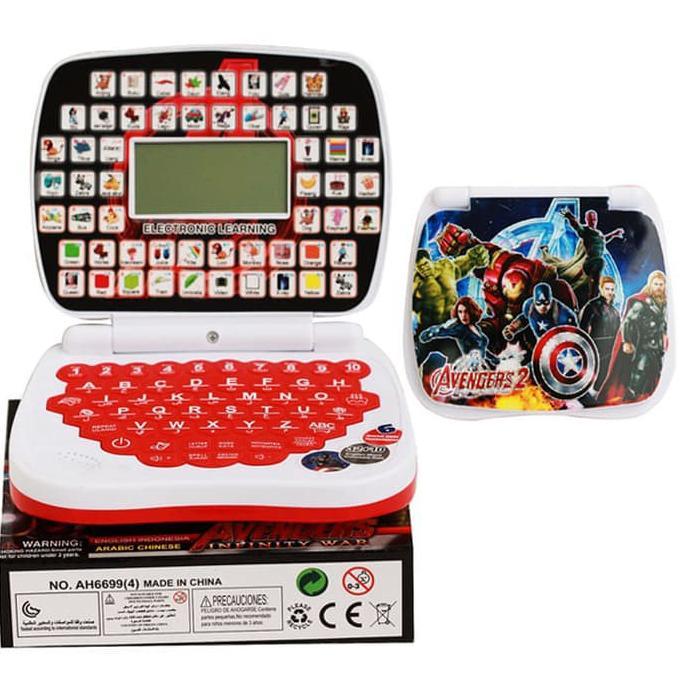 PROMO mainan edukasi anak laptop 4 bahasa + layar (inggris indonesia mandarin arab) 2026