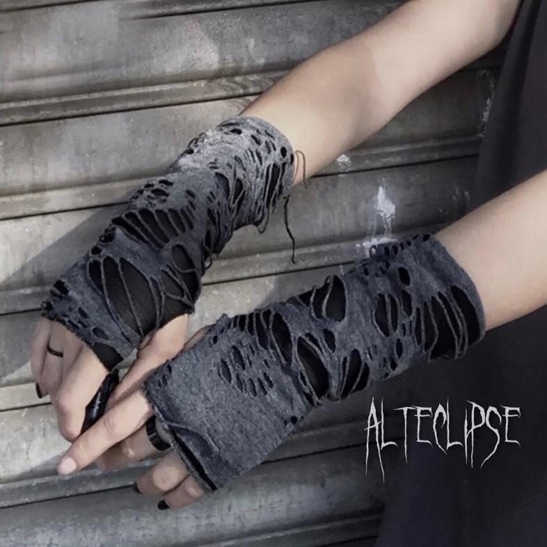 alteclipse gloves sarung tangan fingerless alt gothic gloves per pasang