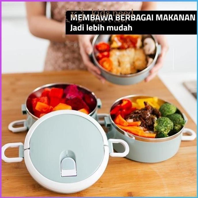 Rantang Stainless 2 dan 3 SUSUN tahan panas Rantang Susun Lunch Box
