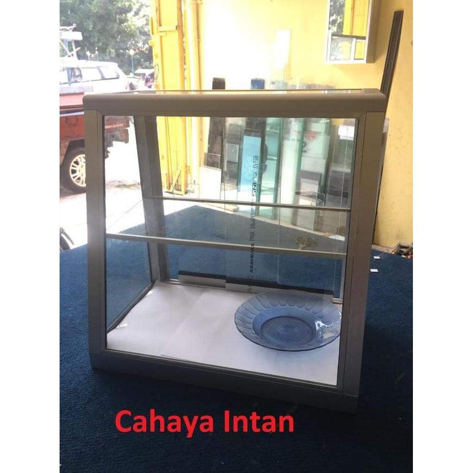 Etalase kaca aluminium untuk warteg, bakso, mie ayam