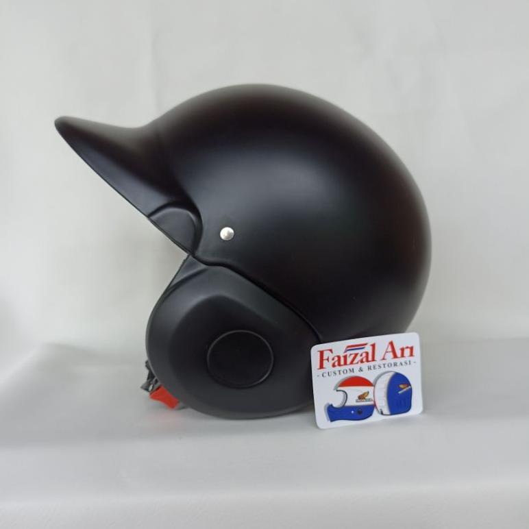 Helm Astrea Baseball Hitam doft Polos