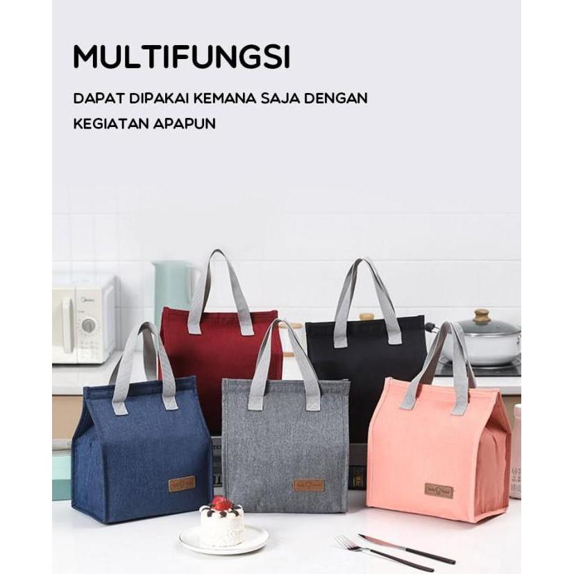 Samono SLB20 Tas Bekal Makan Portable Tas Lunch Box Bag Tahan Panas