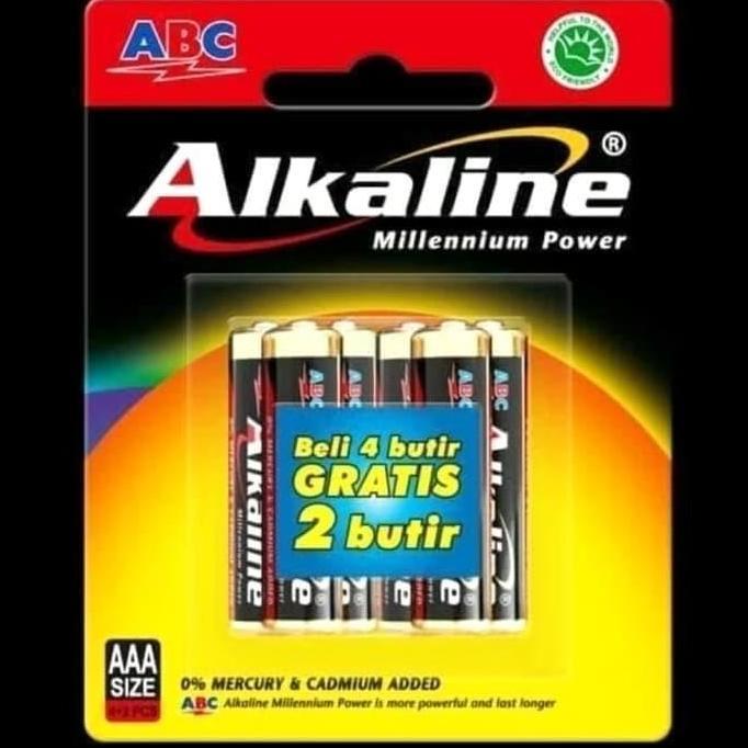 Baterai Alkaline ABC AAA A3 Kecil Batere Battery ABC Batere AAA Isi 6