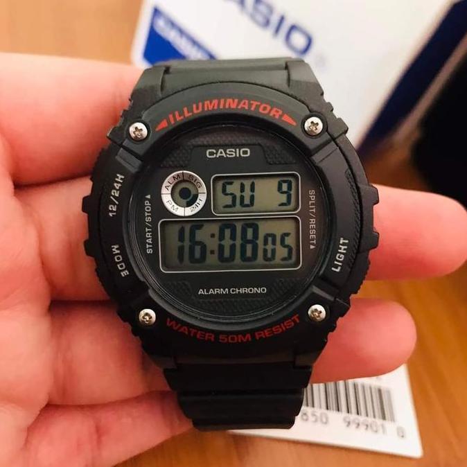 CASIO W-216H-1AVDF W-216H-1A JAM TANGAN ORIGINAL