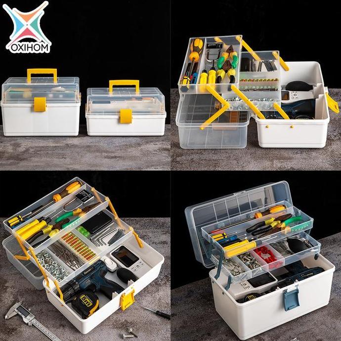 Oxihom Tool Box Kotak Obat Kotak Penyimpanan Box Mainan Box Plastik