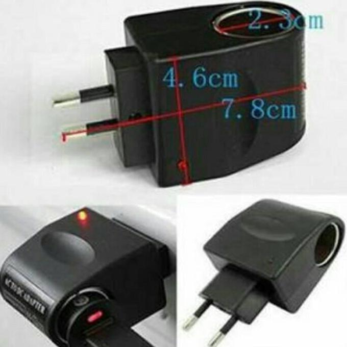 Alat Converter Listrik AC ke to Colokan Lighter Korek Mobil