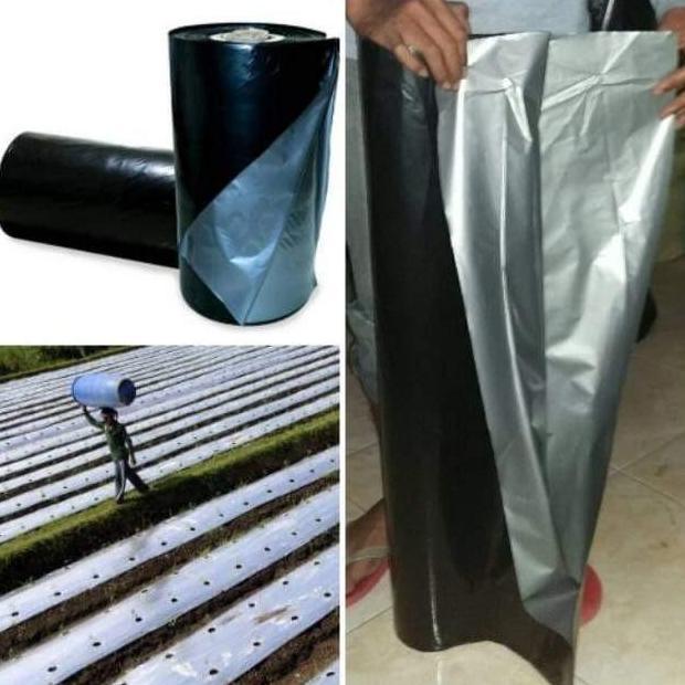 PLASTIK MULSA ( ECERAN ) HITAM PERAK