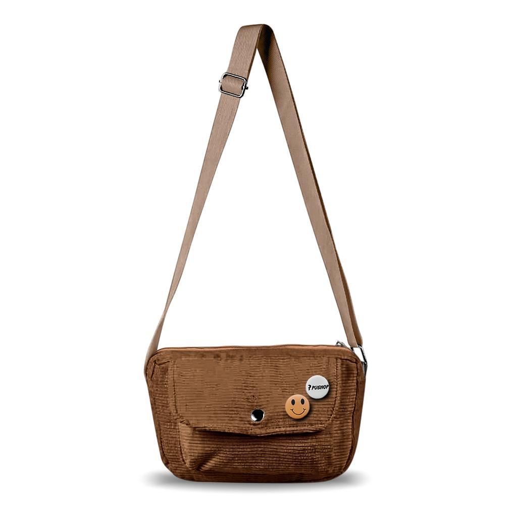 Tas Selempang Corduroy Moana Tas Slingbag Wanita Pushop