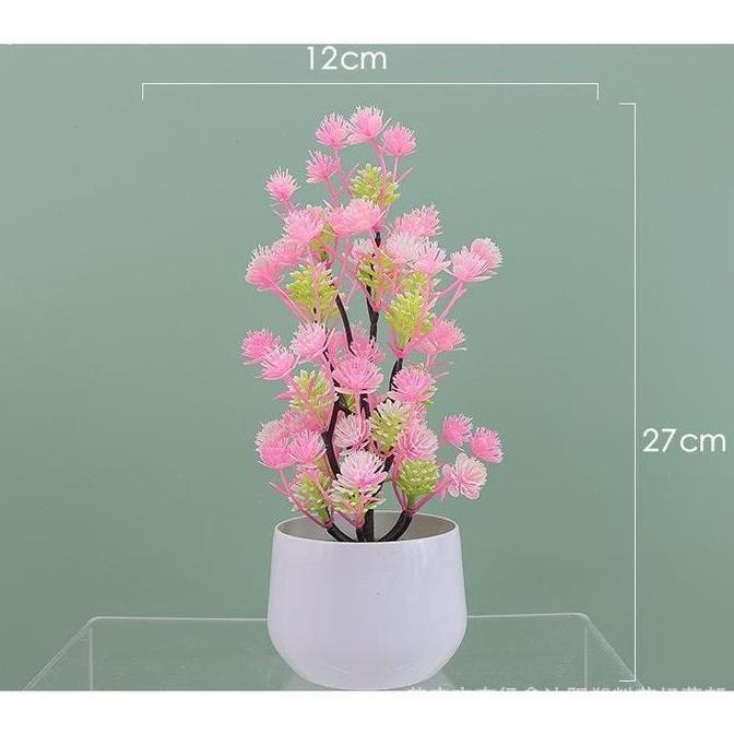 Tanaman Hias Bunga Bonsai Camelia / Bunga Hias Artificial / Tanaman Bunga Plastik Camelia bonsai  pl