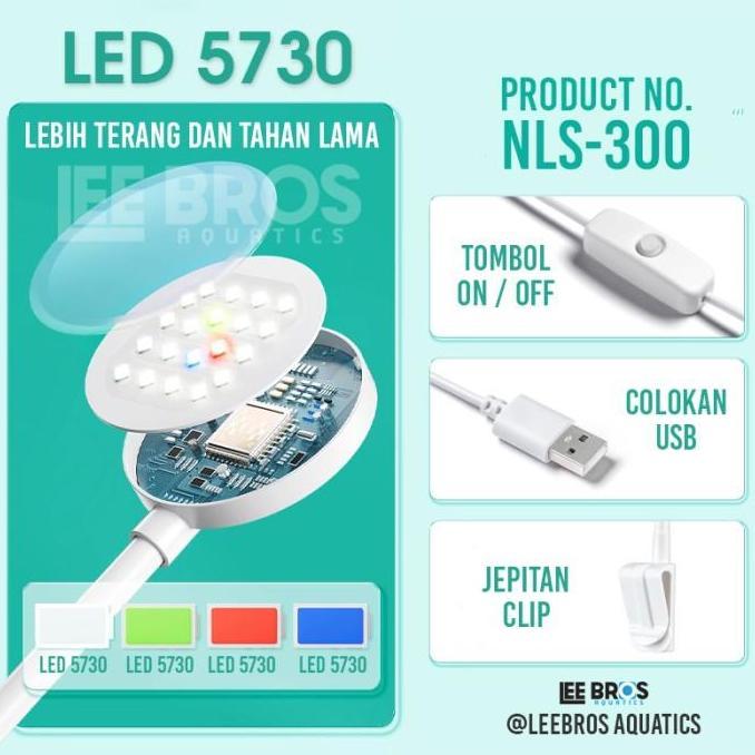 Yujitaro- Lampu Aquarium Mini / Led Aquarium / Lampu Aquarium Jepit