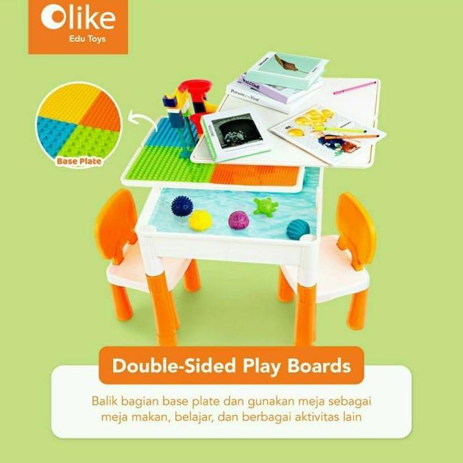 Olike Fun Bricks Table Edu Toys Mainan Lego Meja Lego Set