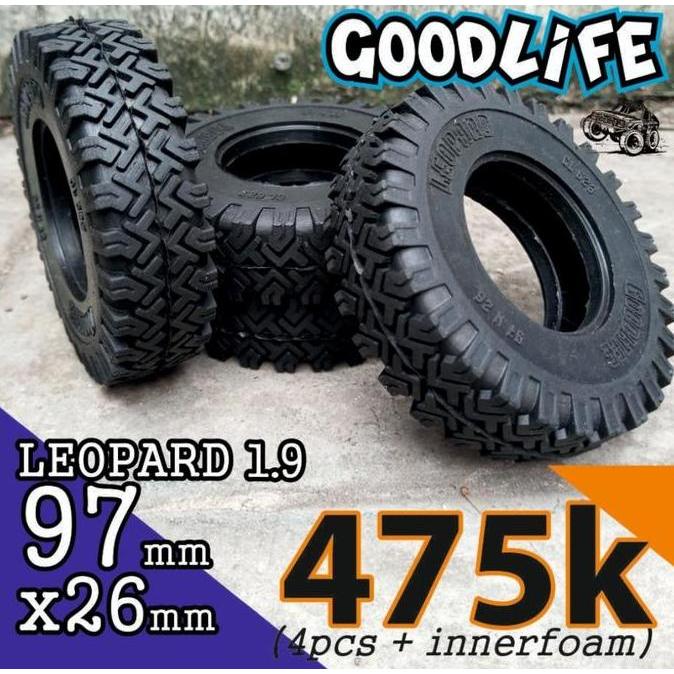 Ban Rc Adventure Goodlife 1:10 1.9 Leopard Od 97Mm Lebar 26Mm, Rc Adventure