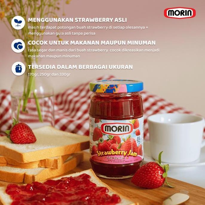 Glow- Morin Selai Strawberry 170 Gr - Selai Buah