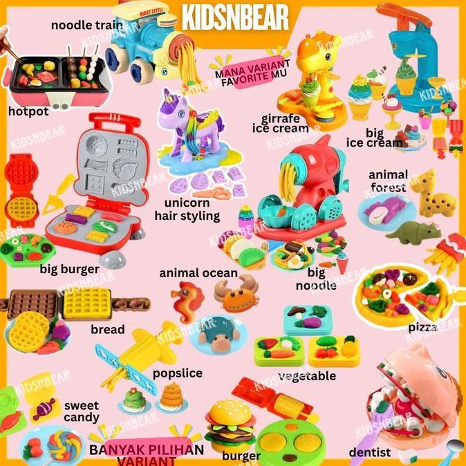 Mainan anak | Clay mainan | Mainan edukasi anak 1 tahun | Lilin Mainan makanan, Dentist, Animal | Ma