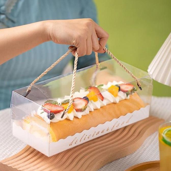 KOTAK TENTENG MIKA BOLU GULUNG BOX DONAT BAKERY TRANSPARAN KK-11