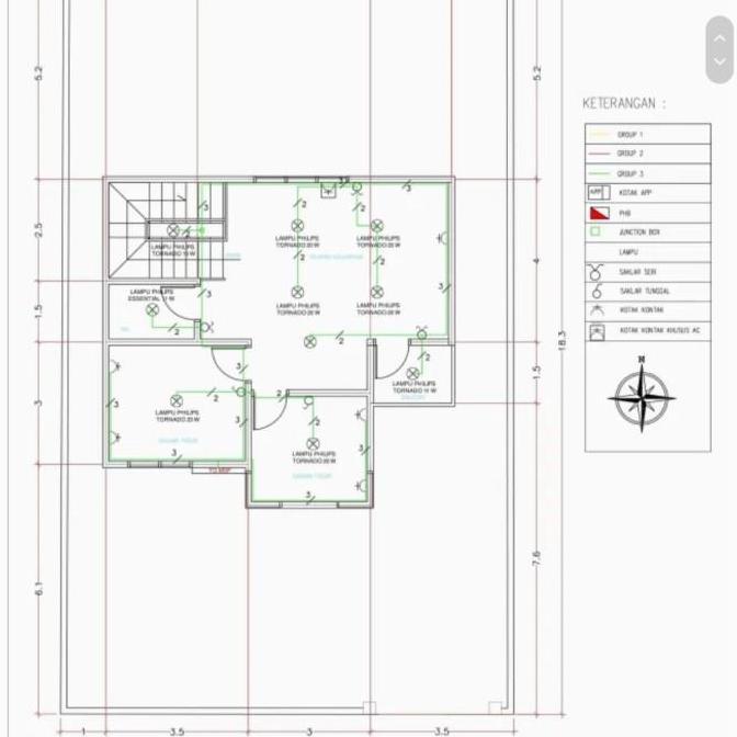 GAMBAR DENAH INSTALASI LISTRIK ( GAMBAR AUTOCAD )