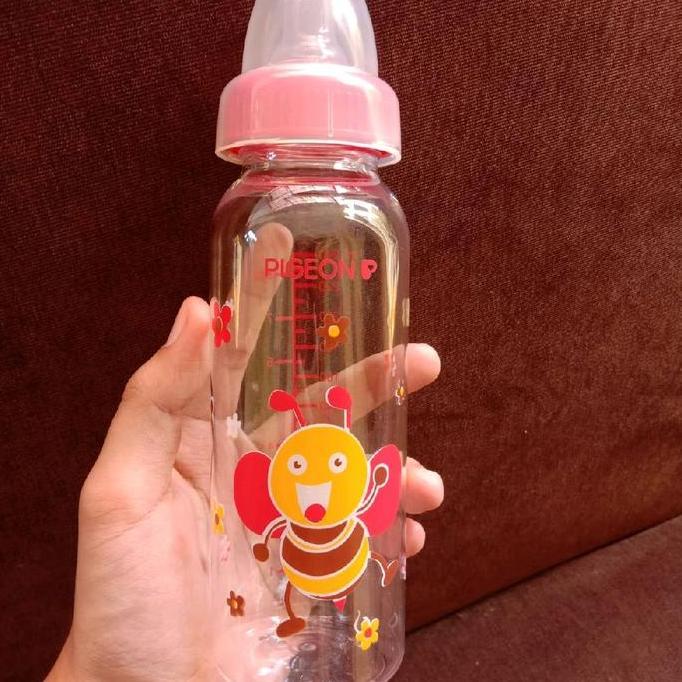 Pigeon Botol Sisu Motif 240Ml Silicone Nipple Size L / Botol Bayi 6 Bulan Keatas Terlaris