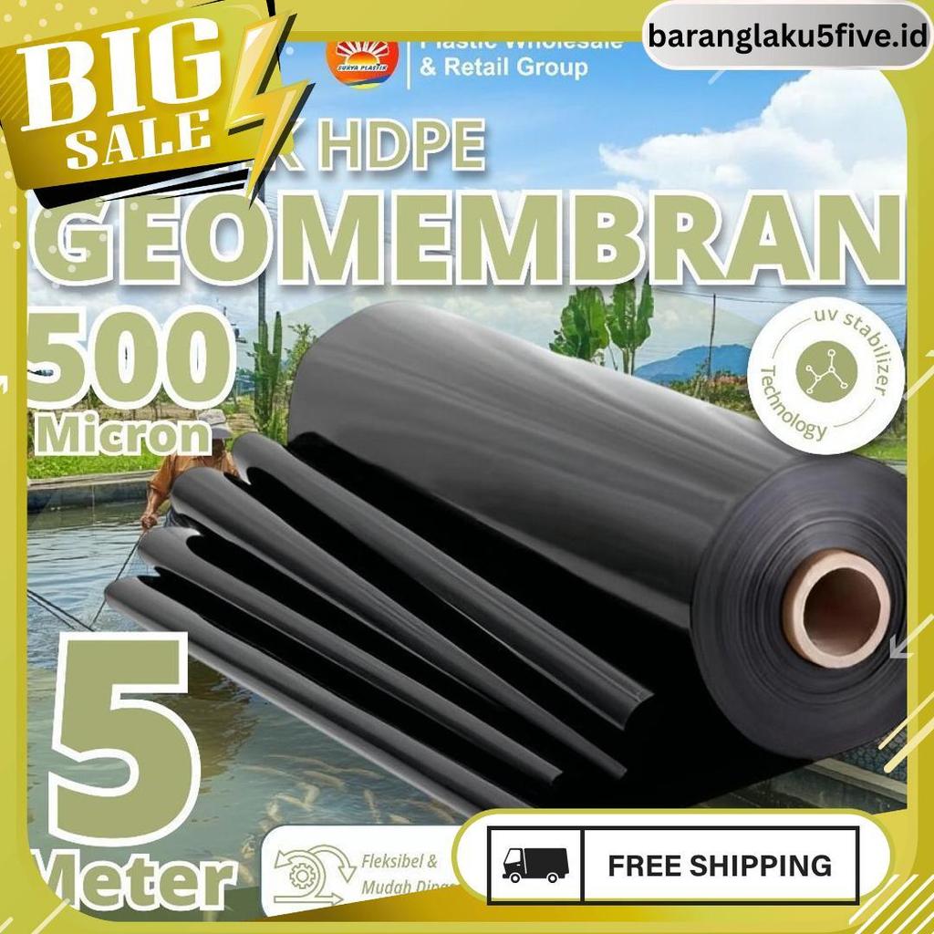 Geomembran Hdpe Tebal 500 Micron Lebar 5 Meter Termurah