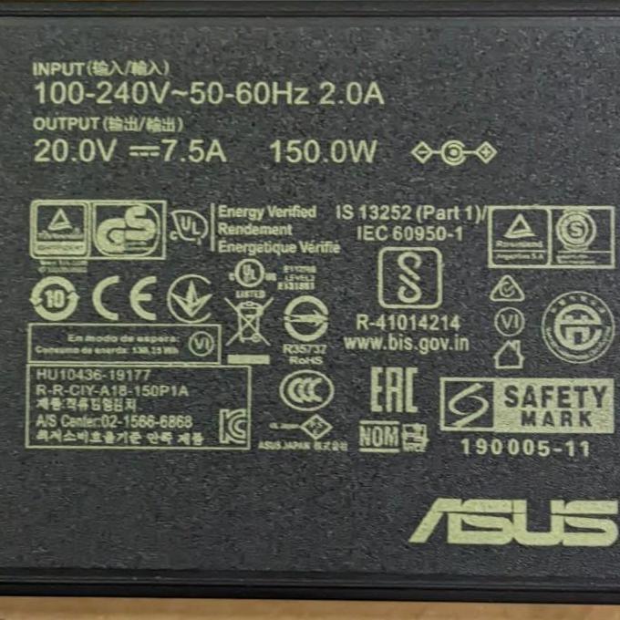 Adaptor Charger Laptop Asus 150W 20V 7.5A A18-150P1A ADP-150CH B