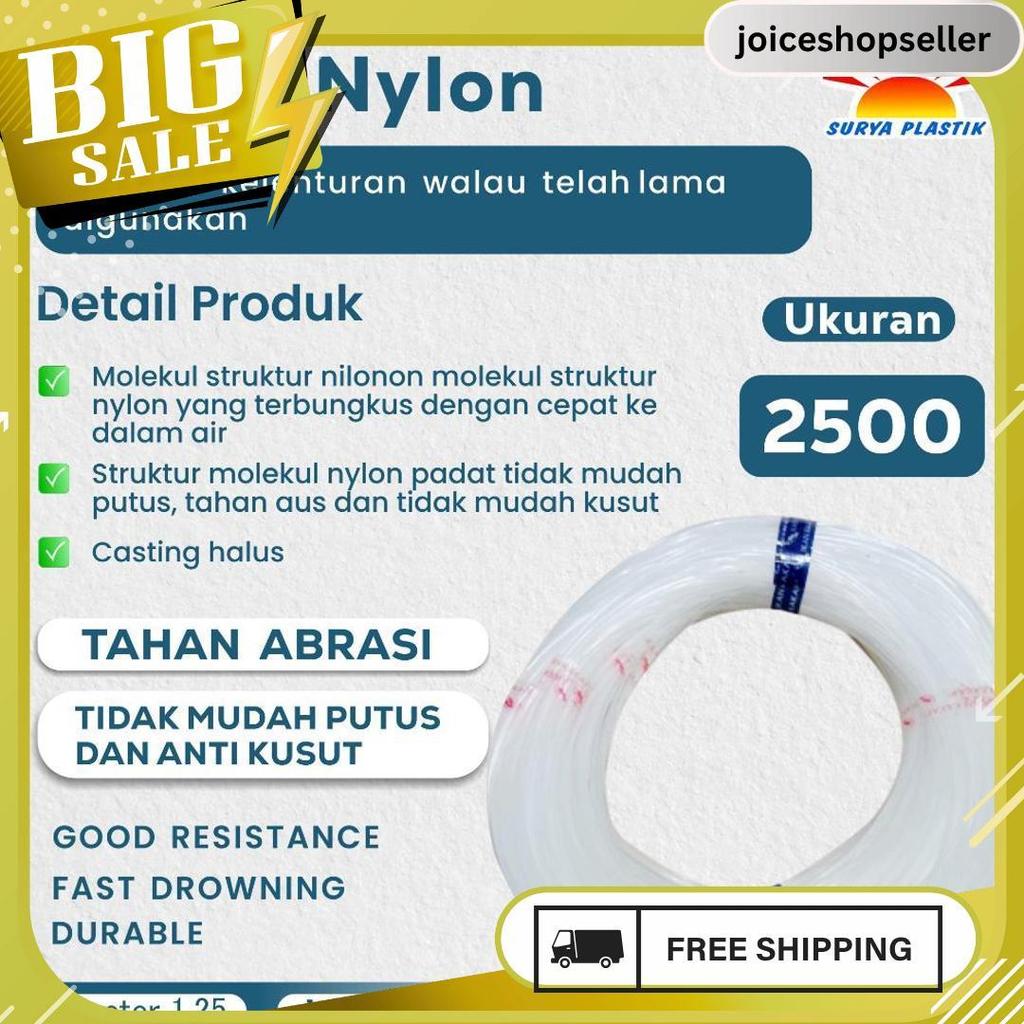 Senar Cap Ikan Kakap  Ukuran 2500 (110)  Per Roll /Tali Senar Pancing / Senar Layangan Meledak