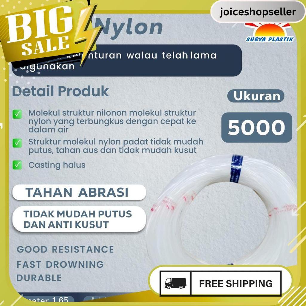 Senar Cap Ikan Kakap  Ukuran 5000 (140)  Per Roll /Tali Senar Pancing / Senar Layangan Termurah