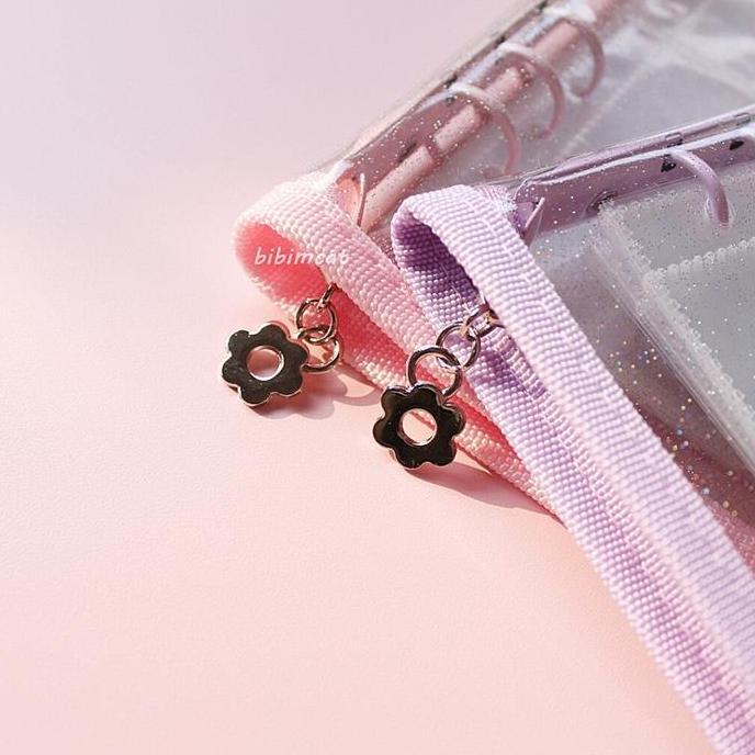 BKL Album Photocard binder photo card zipper A5 6 ring buku glitter FREE PHOTO CARD BTS BT21 ARMY BL