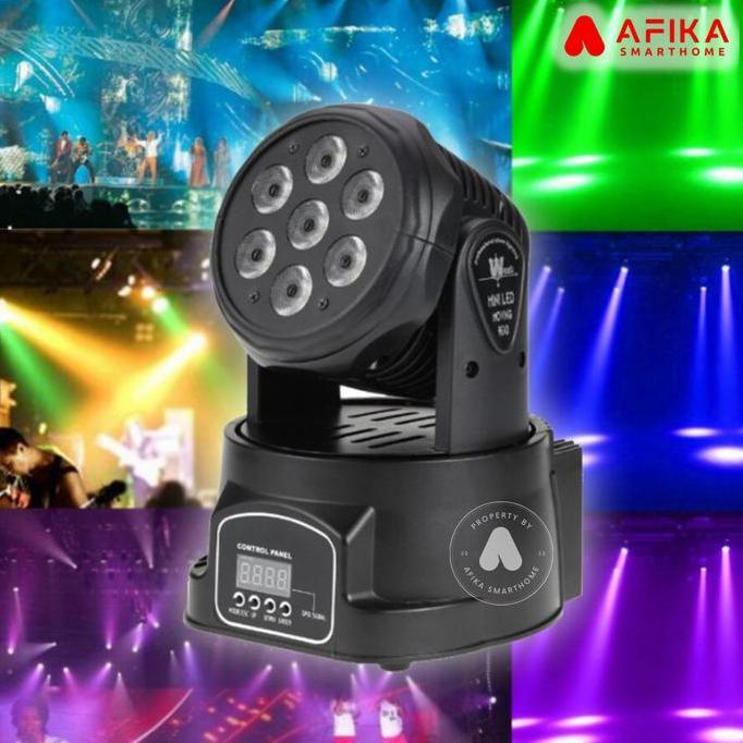 JANST Lampu Laser Sorot Lighting Panggung Mini LED Disco RGB Putar