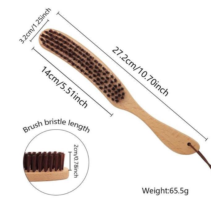 Mijikai- Sikat Barber | Sikat Badan Barbershop Gagang Kayu