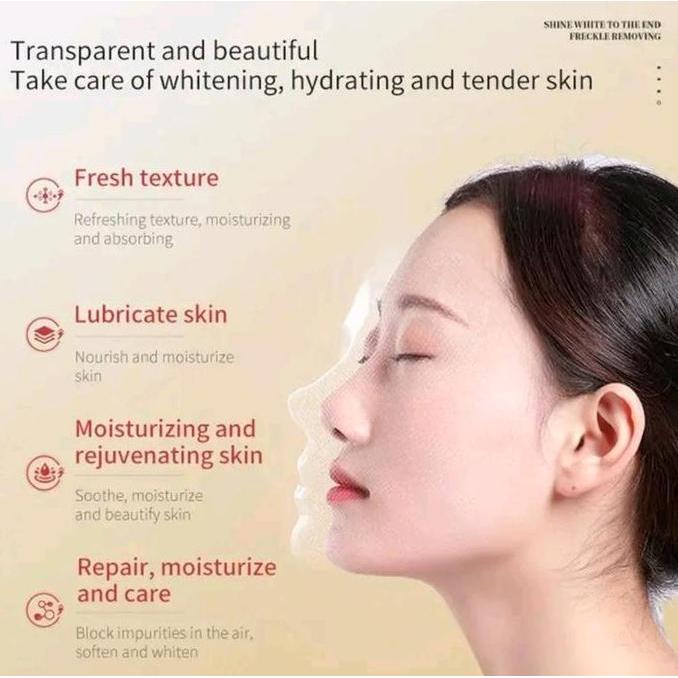 Utsukushi- Meetface Masker Wajah Menghilangkan Bintik-Bintik Topeng Koyak Anti Penuaan & Kedut Kolag