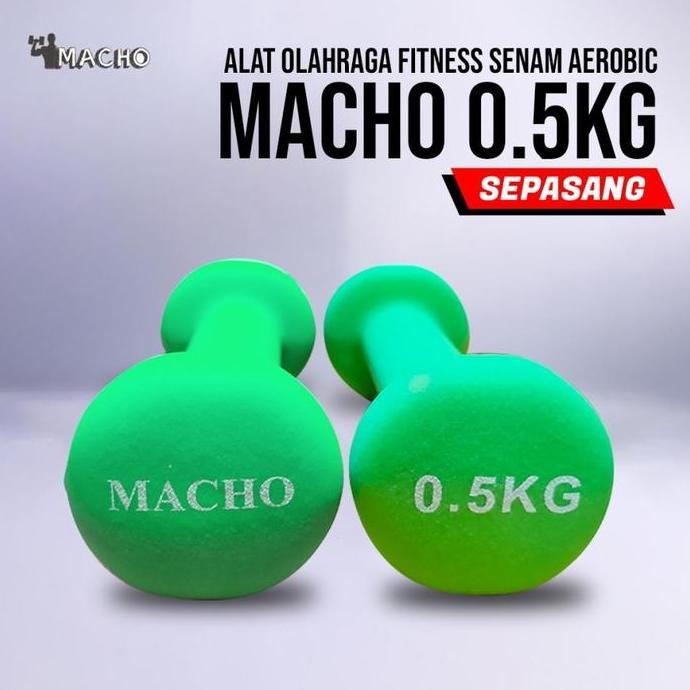 Lansungkirim- Dumble Barbell Dumbel Fitness Senam Gym Neoprene Anti Slip Macho 0.5Kg