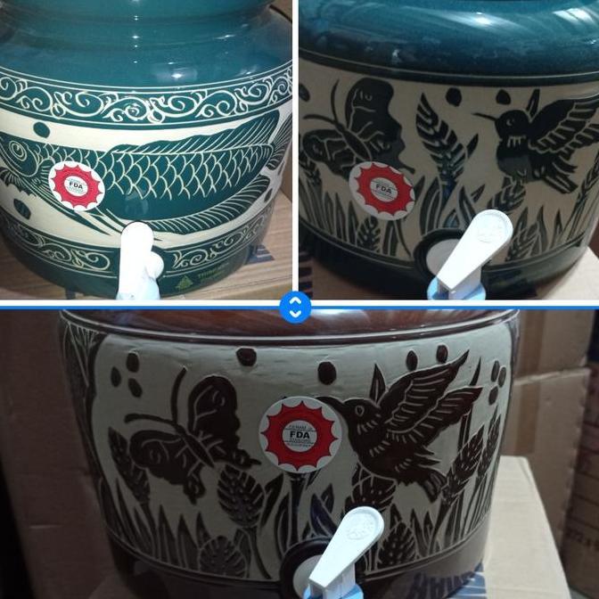 Guci /galon air keramik motif merk TRISENSA PM