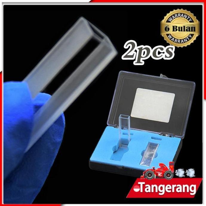 MRIKI 2PCS Cuvette Quartz Cuvet Quartz Kuvet Kuarsa 10mm