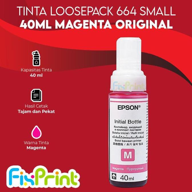 Softrit- Tinta Epson 664 Loosepack 40Ml Black Cyan Magenta Yellow Original