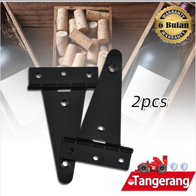 MRIKI 2pcs Engsel Pintu Garasi / Engsel T / Engsel Gudang / Engsel Garasi / Hinge Pintu Gudang Garas