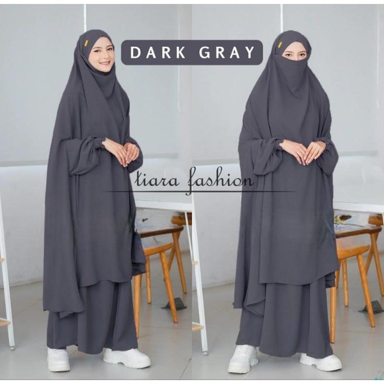 TERBARU FRENCH KHIMAR SET GAMIS CRINKLE FLOWY ADEM