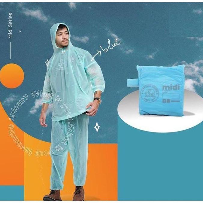 Kind- Jas Hujan Midi Ponco Lengan Celana Poncho Setelan Elephant Brand Cakep Tidak Rusak